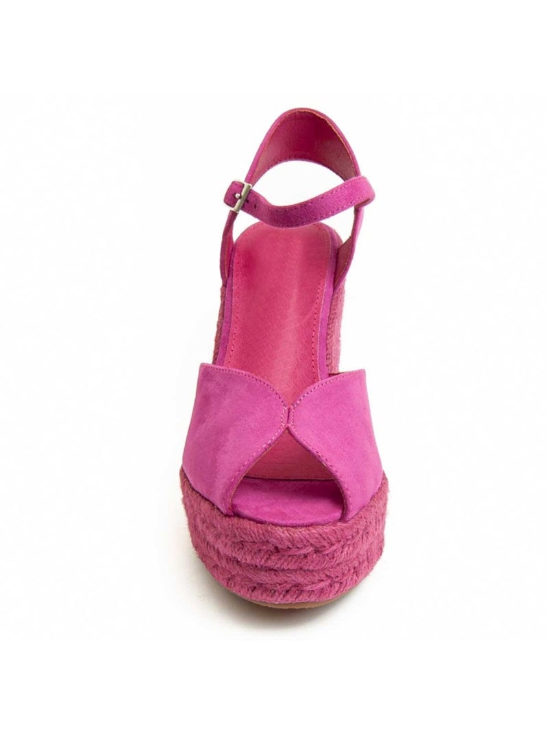 Sandale Compensée Sparto Matériel Synthétique Montevita Rose - Kiabi