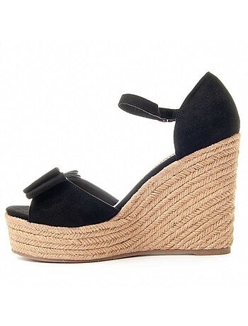 Sandale Compensée Sparto Tissu Montevita