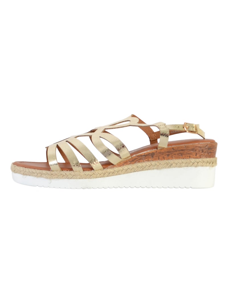 Sandale compensée The Divine Factory* Beige - Kiabi