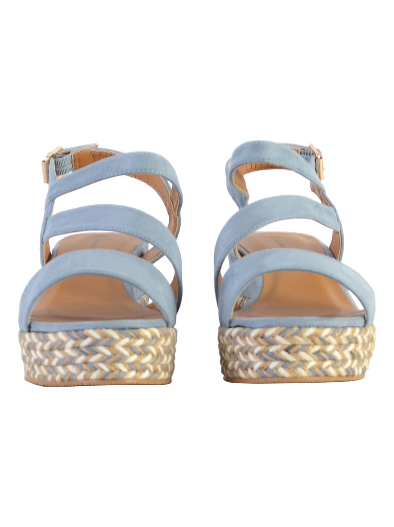 Sandale Compensée The Divine Factory Bleu - Kiabi