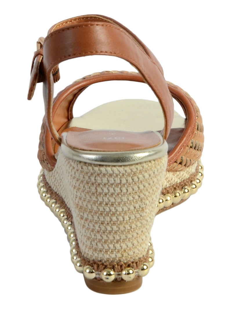 Sandale Compensee The Divine Factory Camel - Kiabi