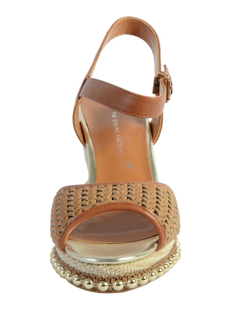 Sandale Compensee The Divine Factory Camel - Kiabi