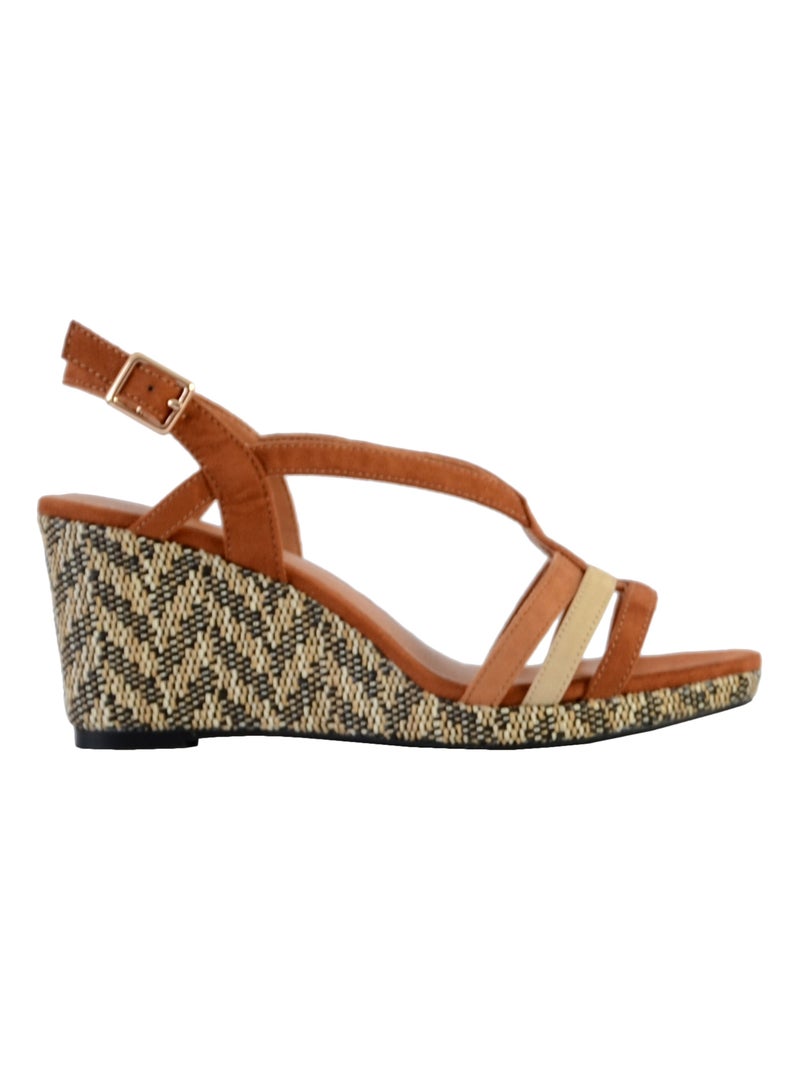 Sandale compensée The Divine Factory* Camel - Kiabi