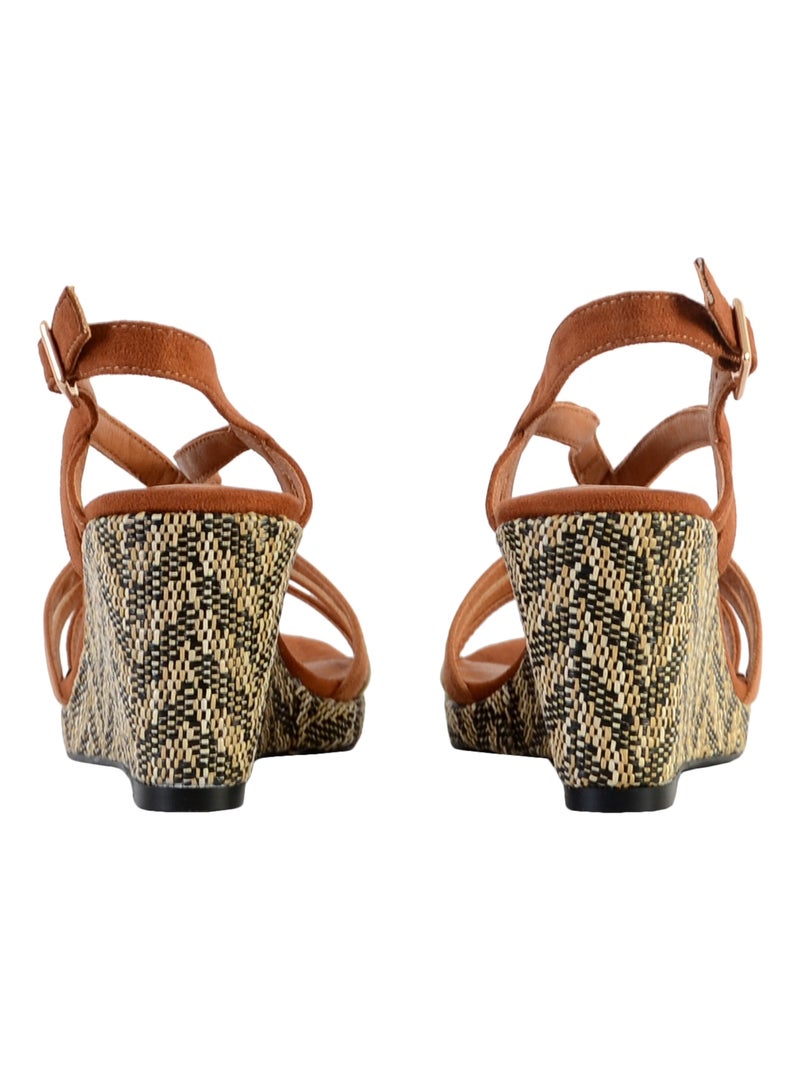 Sandale compensée The Divine Factory* Camel - Kiabi