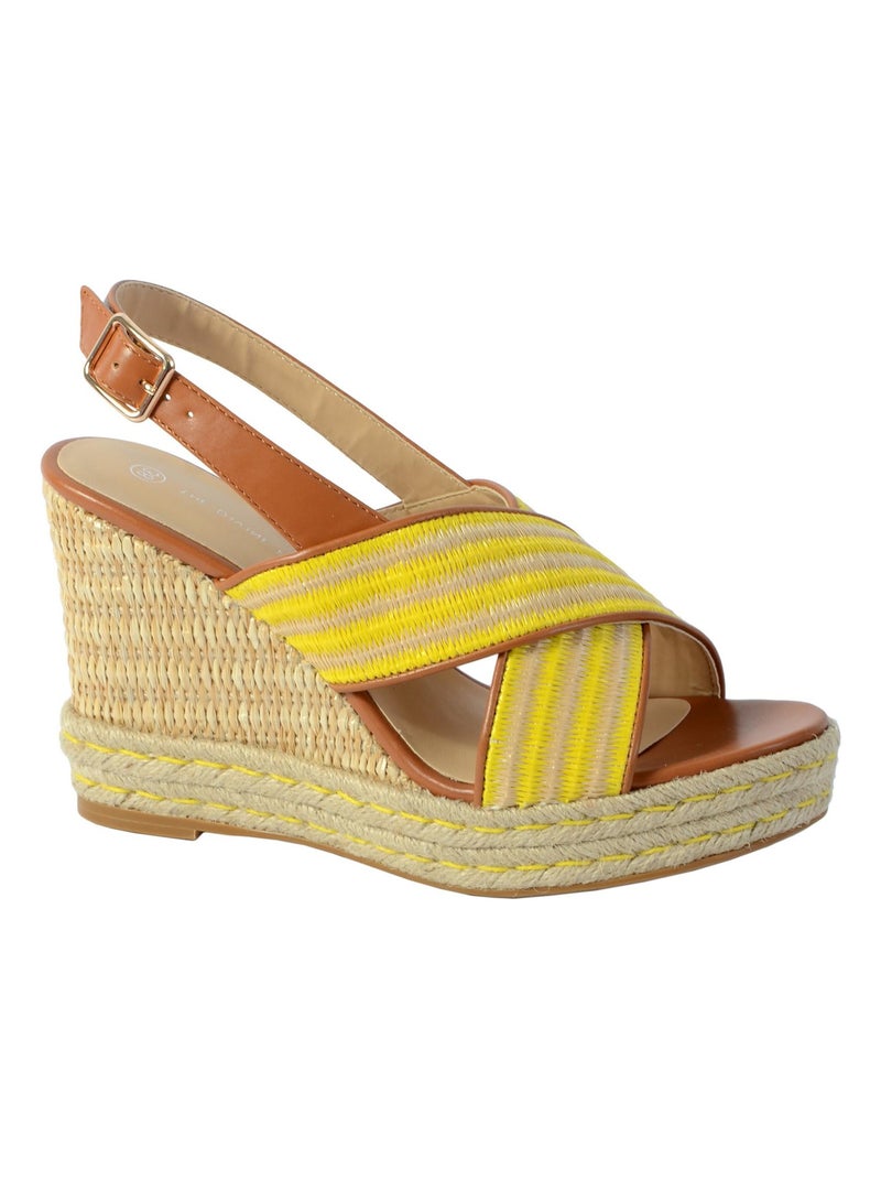 Sandale Compensee The Divine Factory Jaune - Kiabi