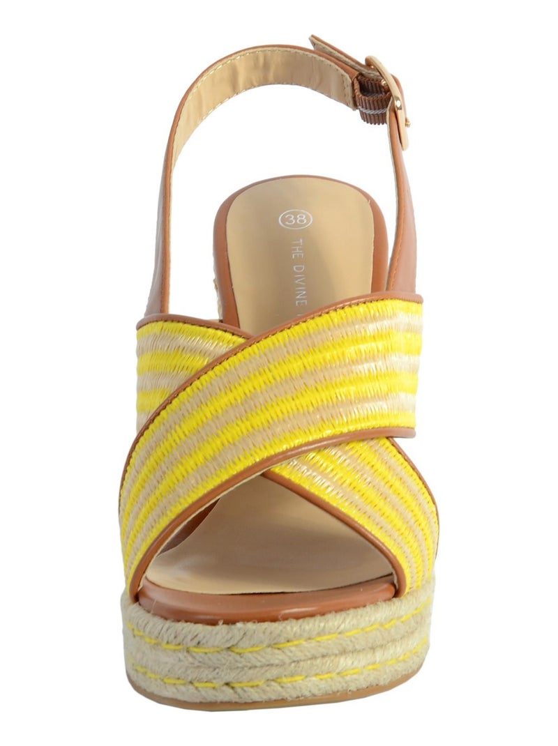 Sandale Compensee The Divine Factory Jaune - Kiabi