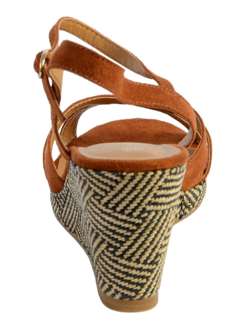 Sandale Compensee The Divine Factory QL3928 Camel - Kiabi