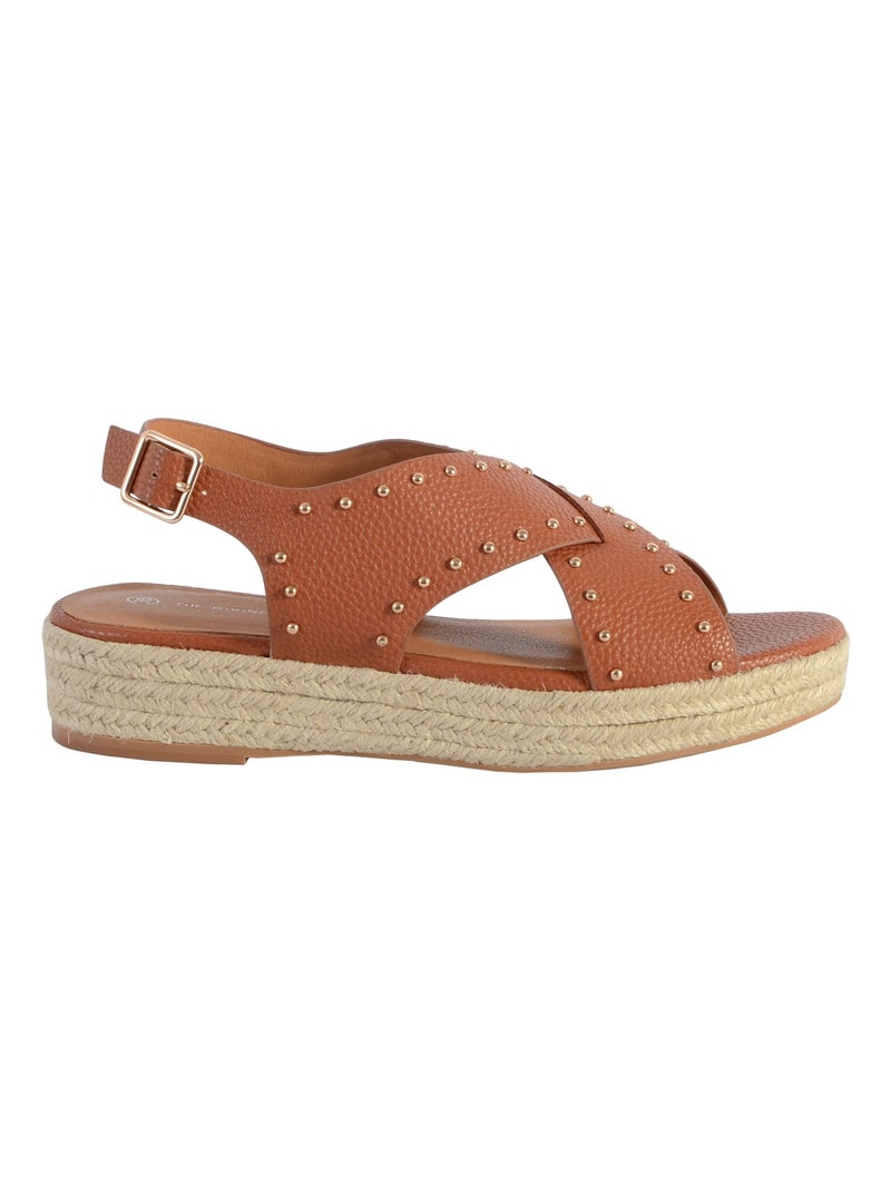 Sandale Compensée The Divine Factory QL4347 Camel - Kiabi