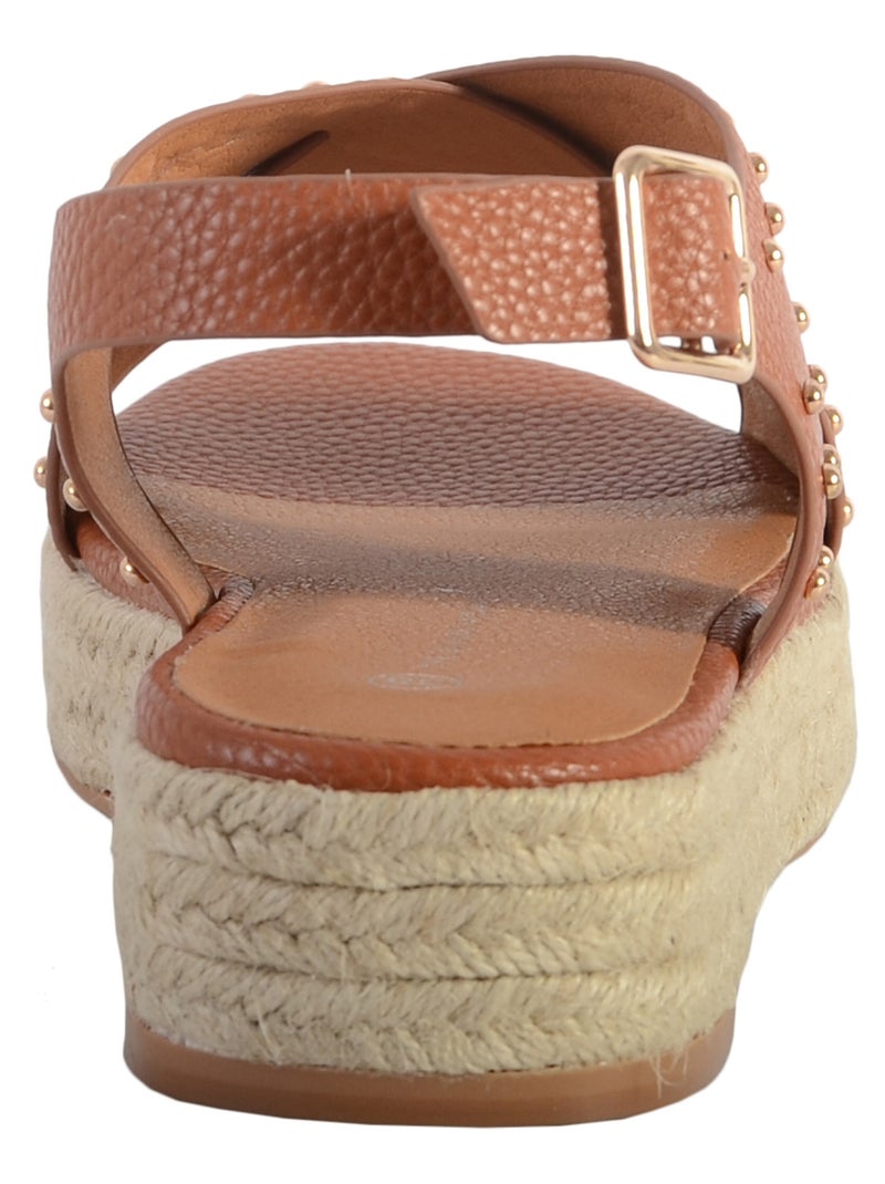 Sandale Compensée The Divine Factory QL4347 Camel - Kiabi