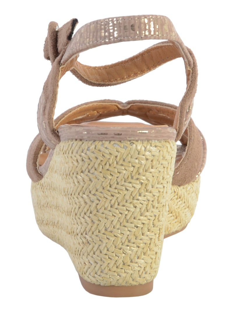 Sandale Compensée The Divine Factory QL4349 Taupe - Kiabi