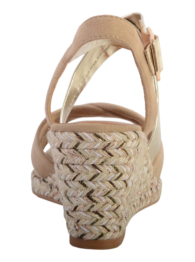 Sandale Compensée The Divine Factory QL4353 Taupe - Kiabi