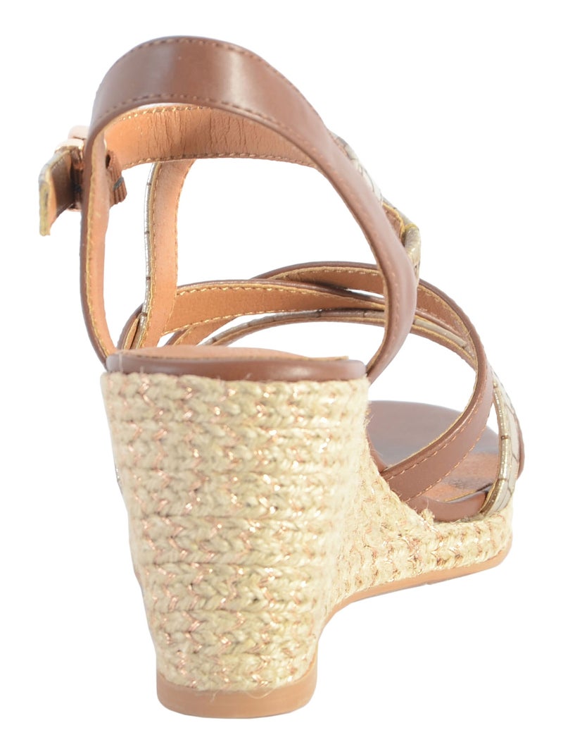 Sandale Compensée The Divine Factory QL4354 Camel - Kiabi