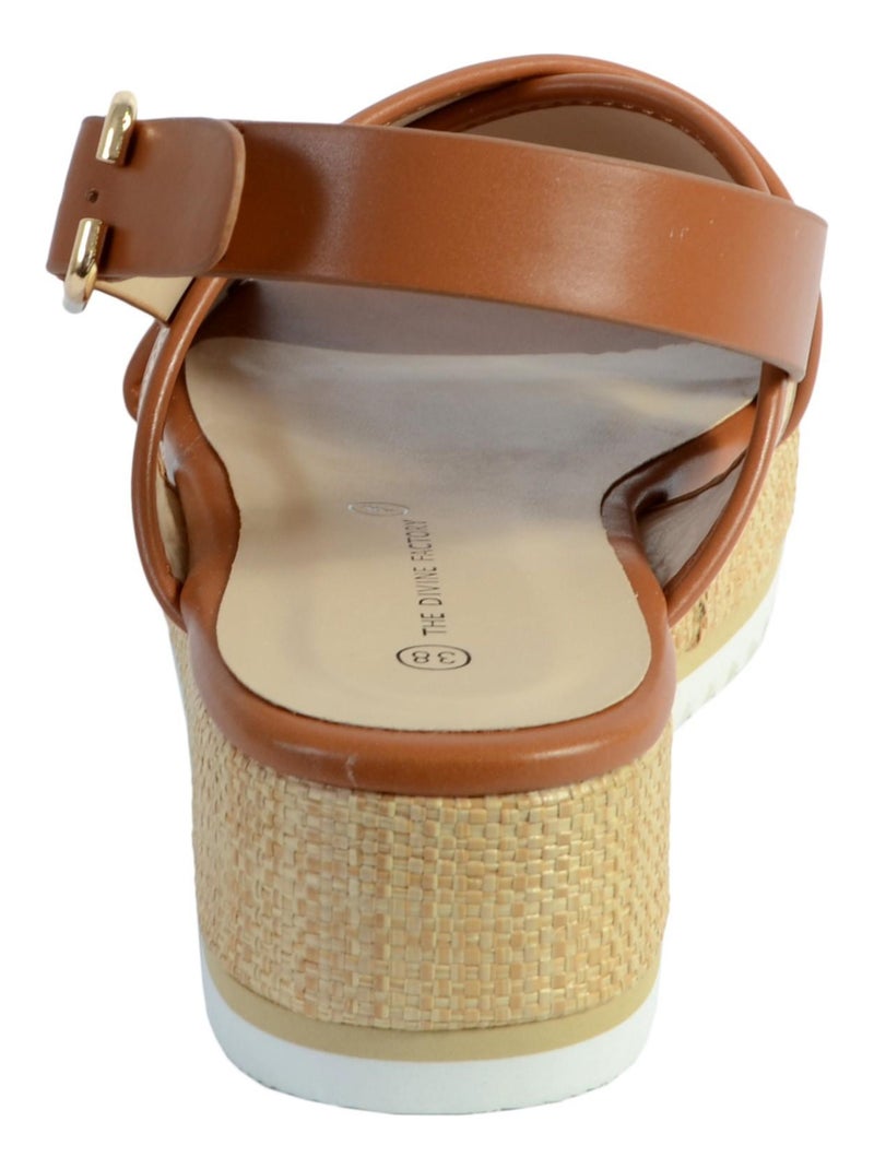Sandale Compensee The Divine Factory TDF4108 Beige - Kiabi