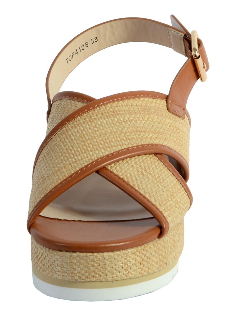 Sandale Compensee The Divine Factory TDF4108 Beige - Kiabi