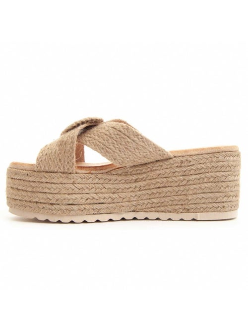 Sandale Compensée Tissu Montevita - Kiabi