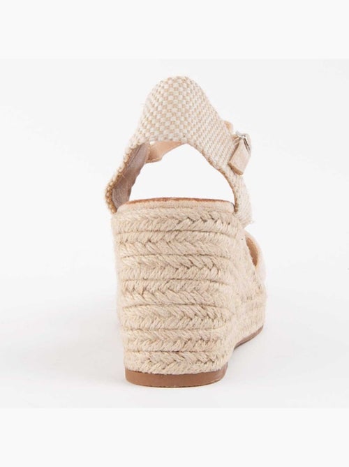 Sandale Compensée Tissu Montevita - Kiabi