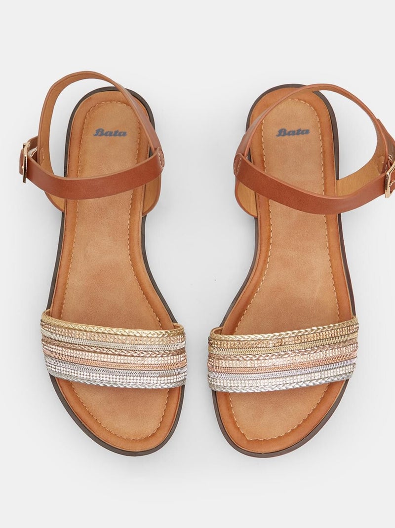 Sandale confortables BATA Marron - Kiabi