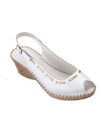 Sandale cuir bout ouvert