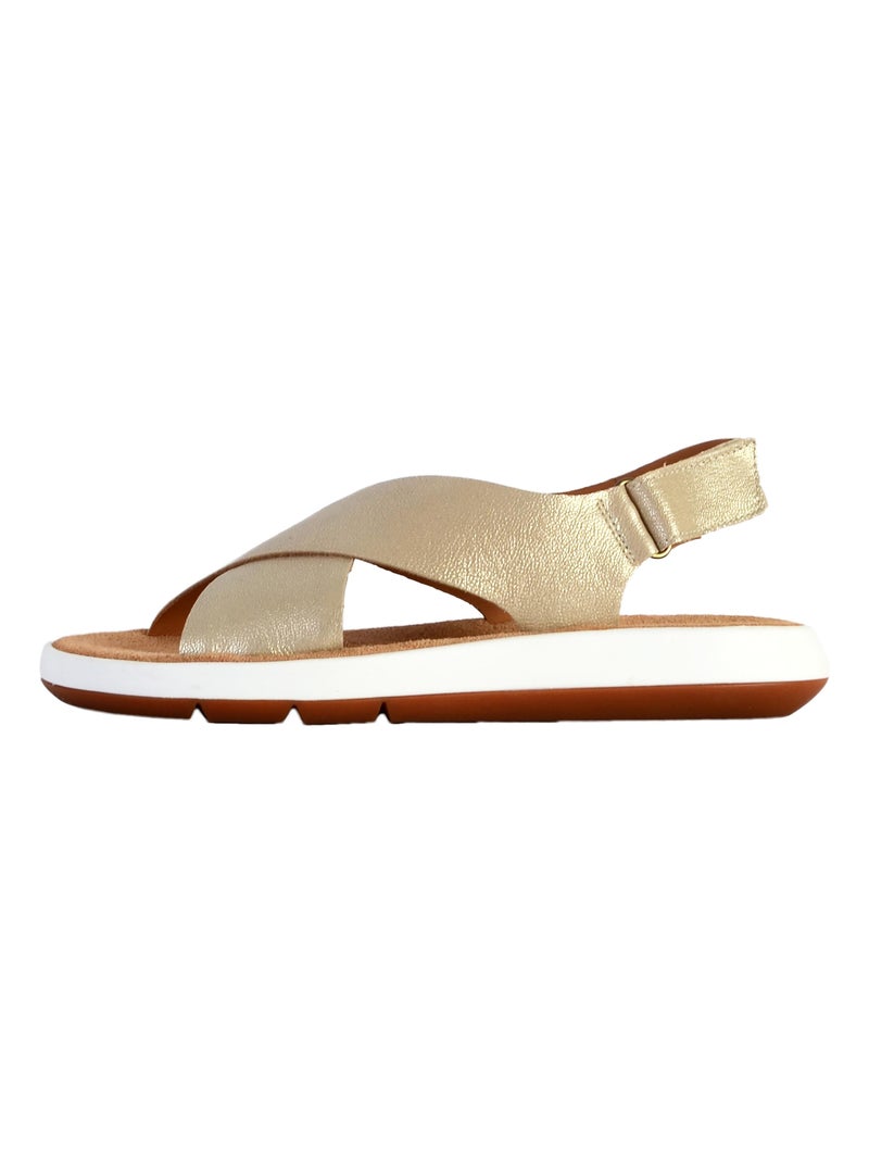 Sandale Cuir Clarks Jemsa Cross Beige - Kiabi