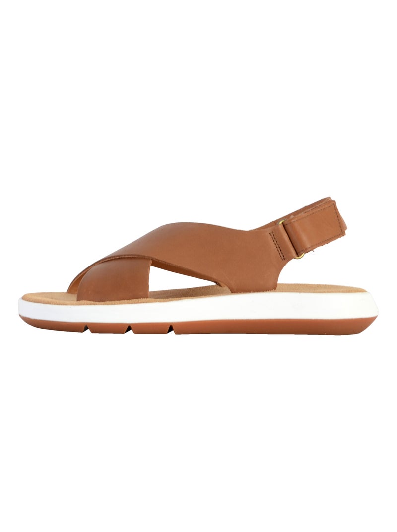 Sandale Cuir Clarks Jemsa Cross Marron - Kiabi