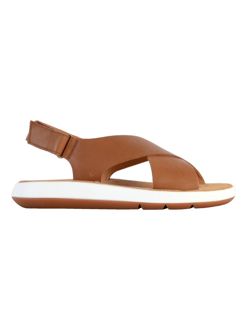Sandale Cuir Clarks Jemsa Cross Marron - Kiabi