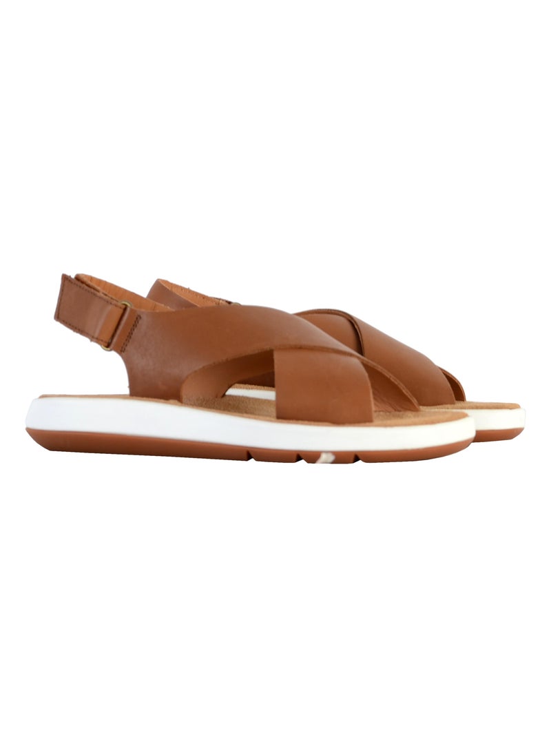 Sandale Cuir Clarks Jemsa Cross Marron - Kiabi