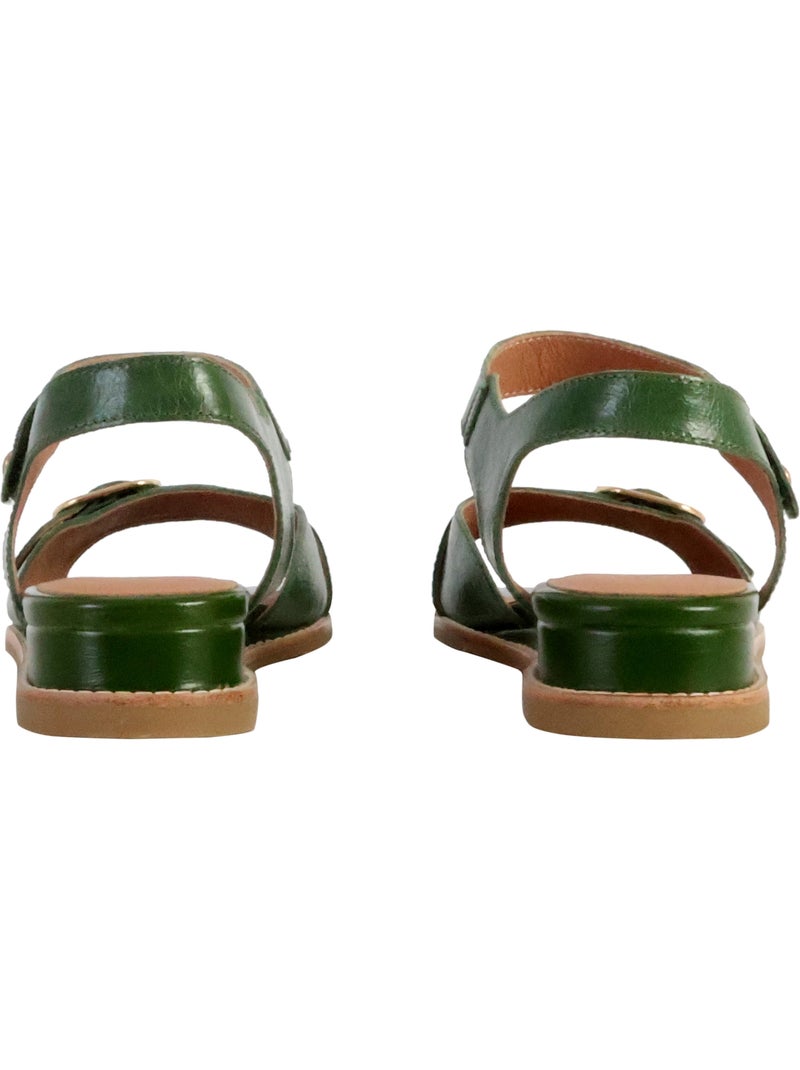 Sandale Cuir Emilie Karston Katia Vert - Kiabi