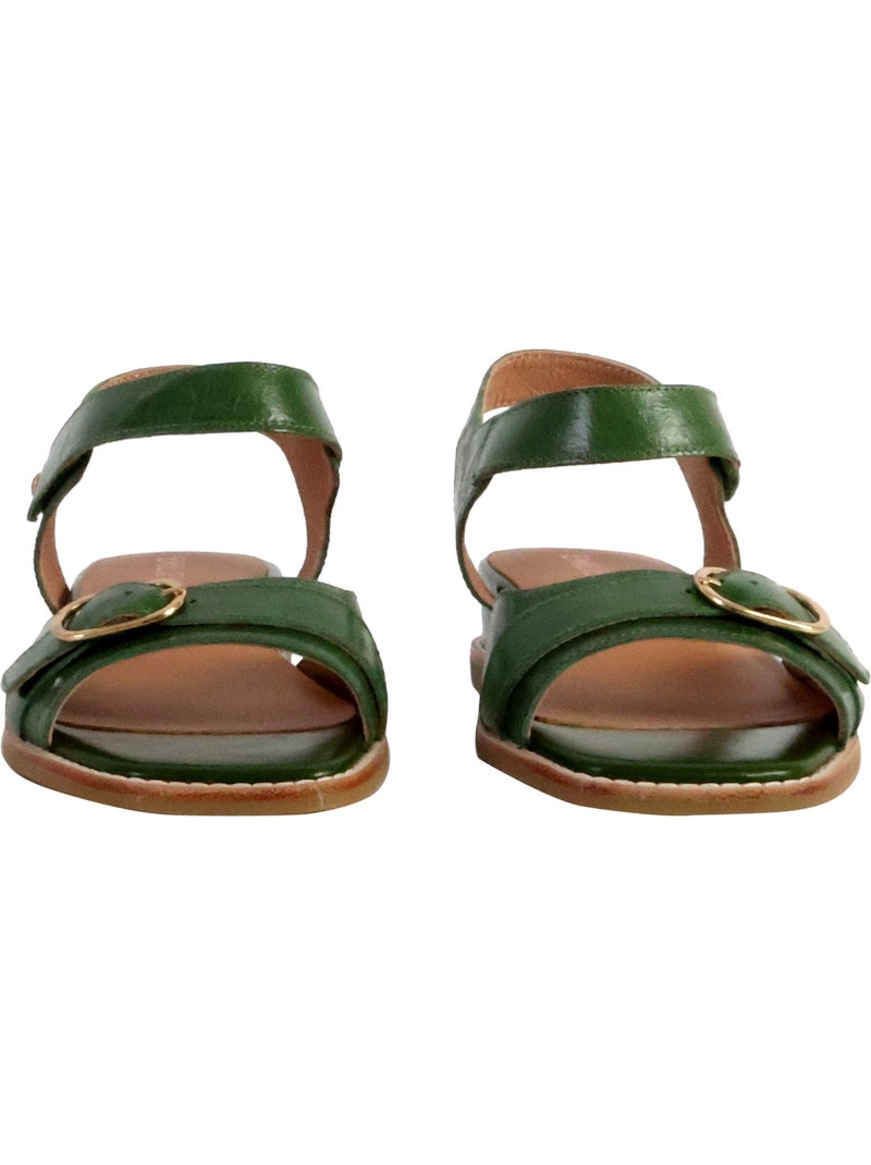 Sandale Cuir Emilie Karston Katia Vert - Kiabi