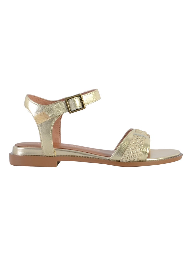 Sandale Cuir Emilie Karston Soraya Argent - Kiabi