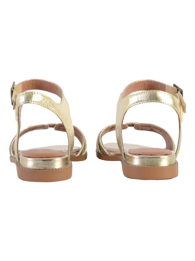 Sandale Cuir Emilie Karston Soraya Argent - Kiabi