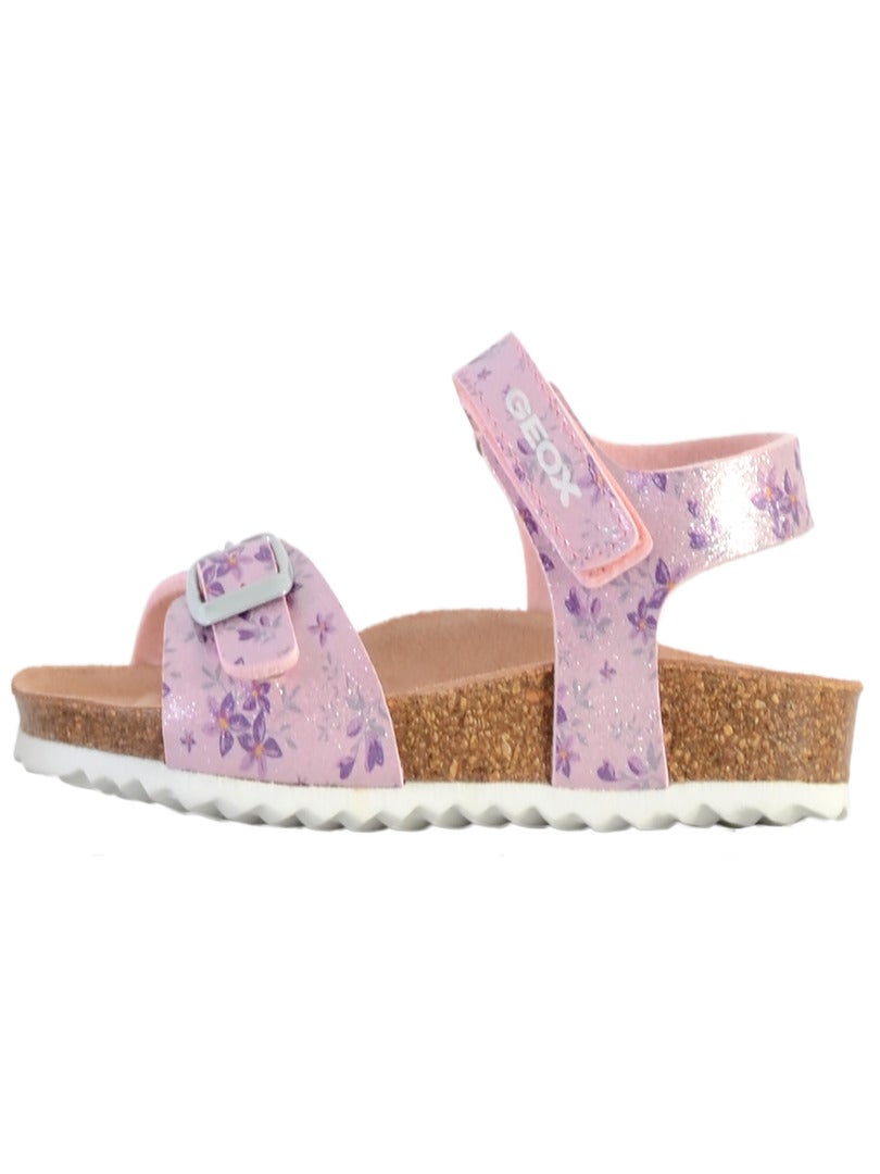 Sandale Cuir Enfant Geox Adriel J028mc 000qd Rose - Kiabi