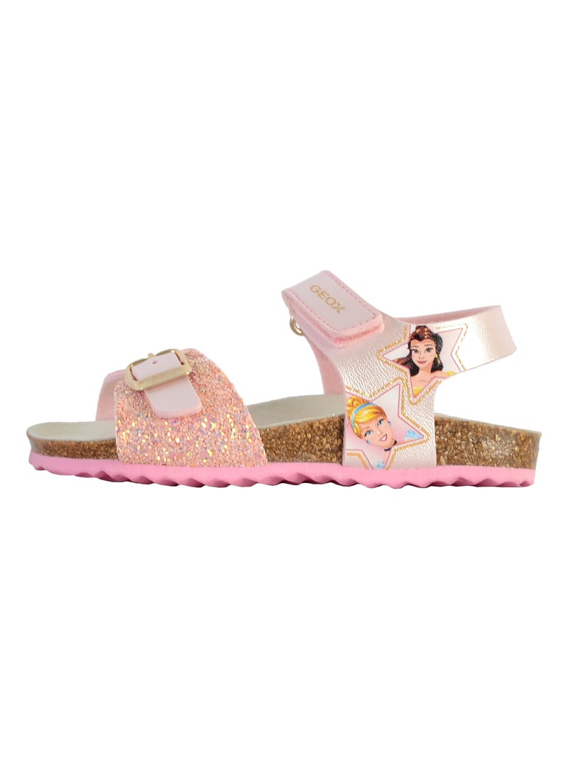 Sandale Cuir Enfant Geox Adriel J258MD Rose - Kiabi