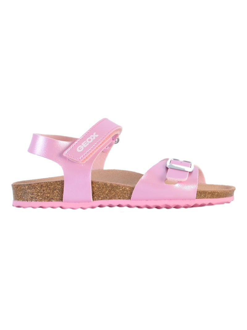 Sandale Cuir Enfant Geox Adriel Rose - Kiabi