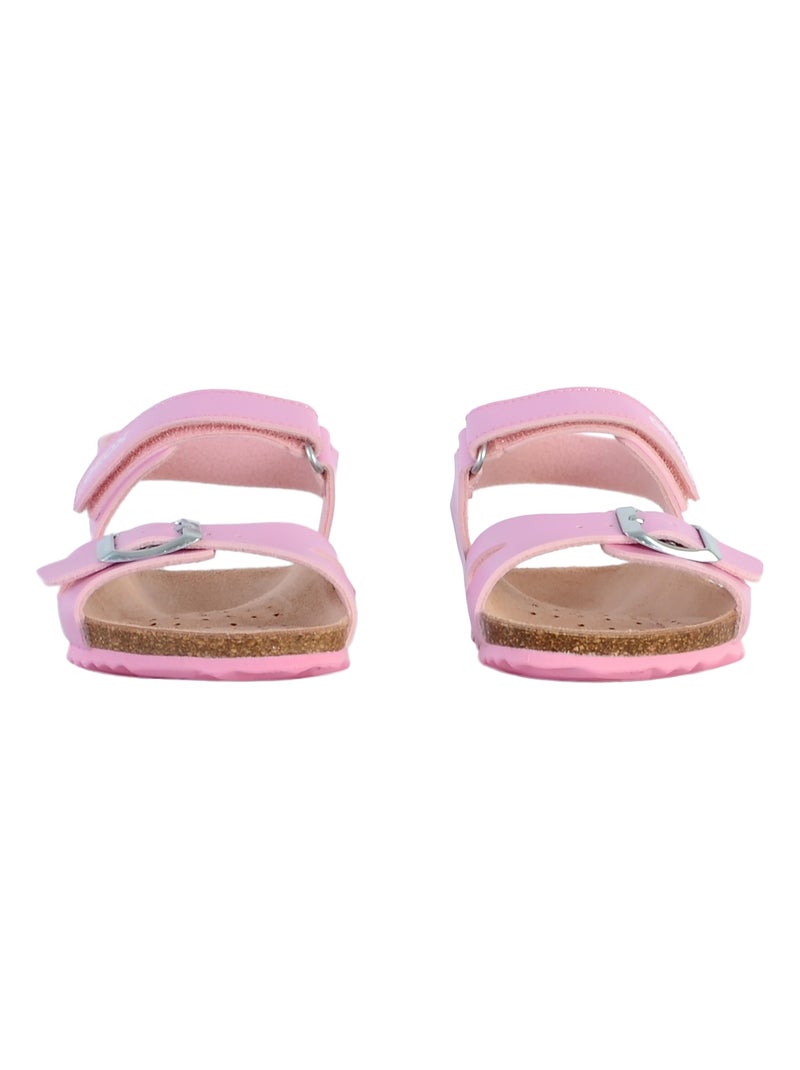Sandale Cuir Enfant Geox Adriel Rose - Kiabi