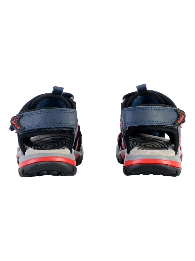 Sandale Cuir Enfant Geox Borealis Bleu - Kiabi