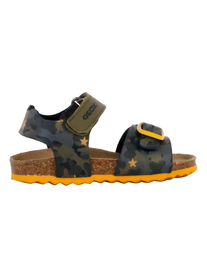Sandale cuir enfant Geox Chalki Gris - Kiabi