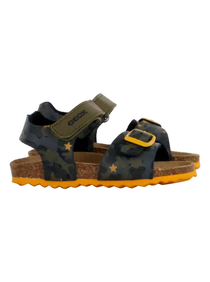 Sandale cuir enfant Geox Chalki Gris - Kiabi