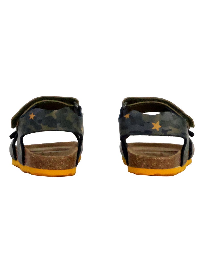 Sandale cuir enfant Geox Chalki Gris - Kiabi