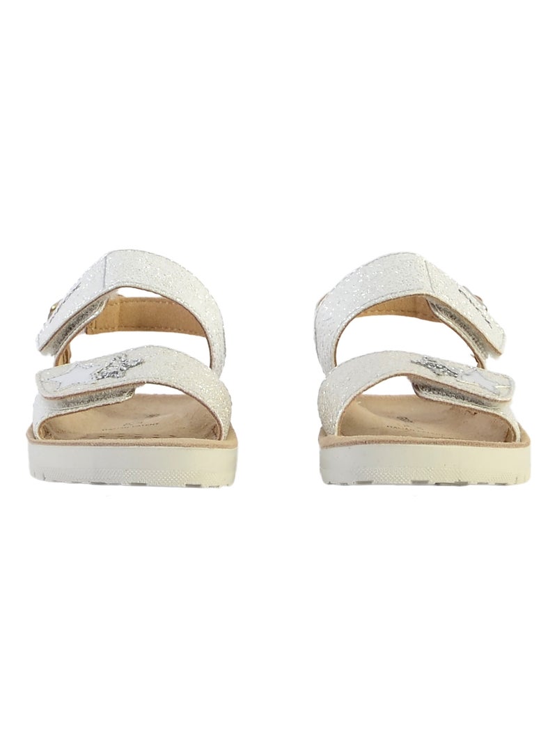 Sandale cuir enfant Geox Costarei Argent - Kiabi