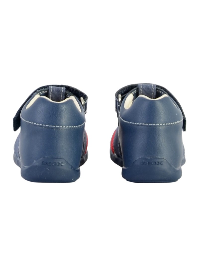 Sandale Cuir Enfant Geox Elthan Bleu marine - Kiabi
