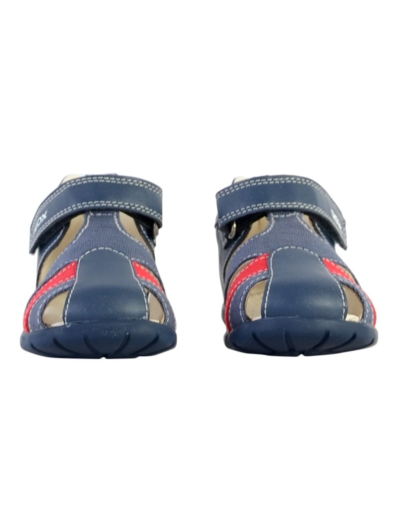 Sandale Cuir Enfant Geox Elthan Bleu marine - Kiabi
