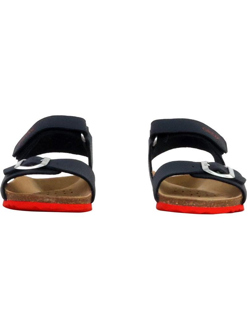 Sandale Cuir Enfant Geox Ghita Bleu - Kiabi
