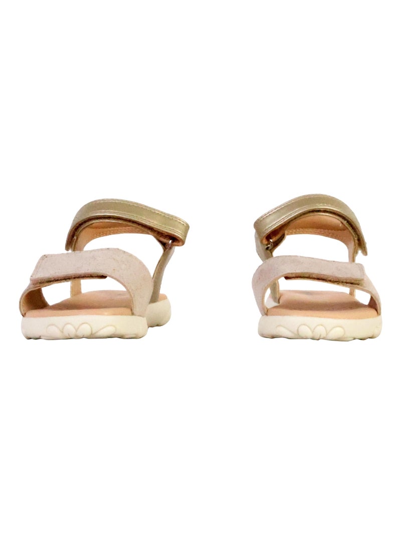 Sandale Cuir Enfant Geox Haiti Doré/or - Kiabi
