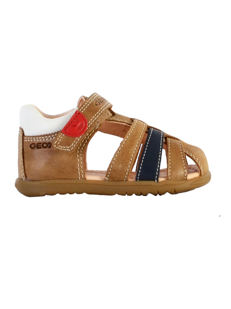 Sandale Cuir Enfant Geox Macchia B254VA Marron - Kiabi