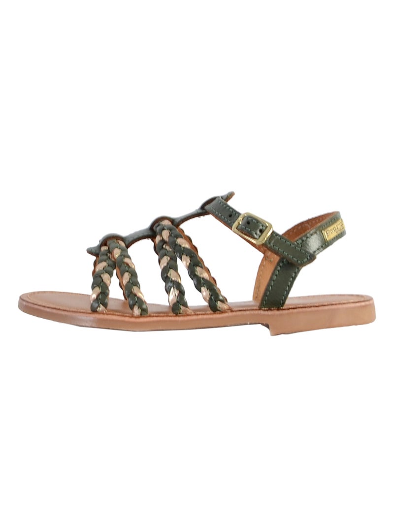 Sandale Cuir Enfant Les Tropeziennes Baia 423 Vert - Kiabi