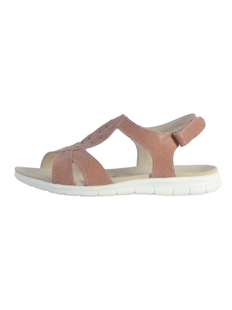 Sandale Cuir Enza Nucci Beige - Kiabi