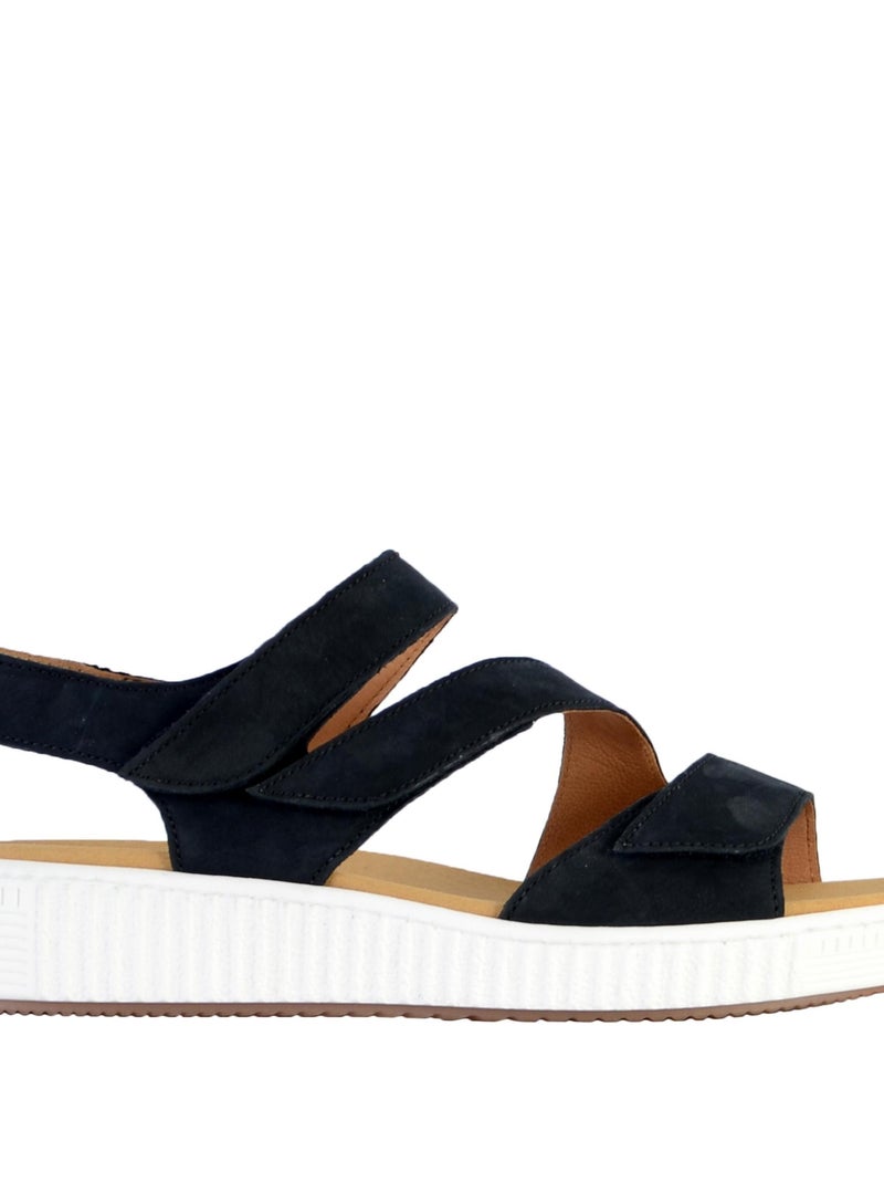 Sandale Cuir Gabor Soft Nubuk Bleu - Kiabi