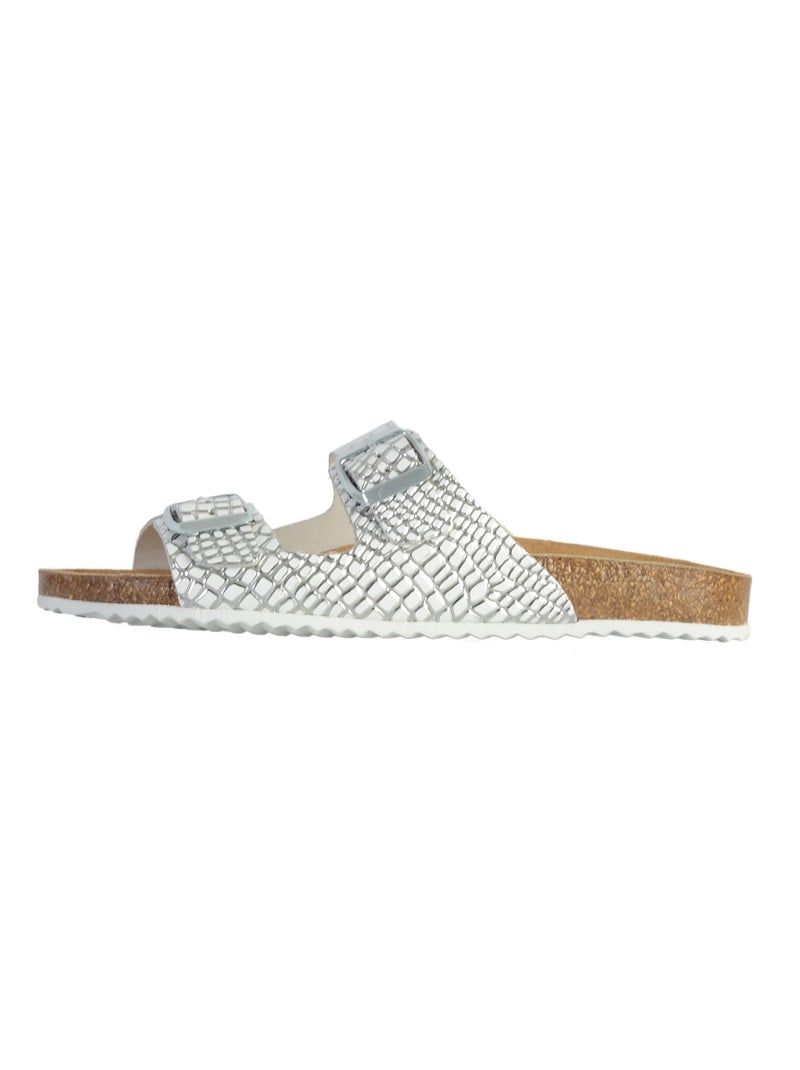 Sandale Cuir Geox Brionia D15LSA 00040 Argent - Kiabi