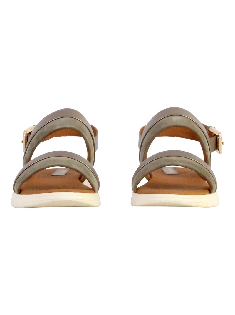 Sandale Cuir Geox Dandara Geobuck Suede Beige - Kiabi