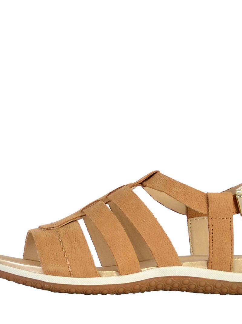 Sandale Cuir Geox Vega D25R6D Marron - Kiabi